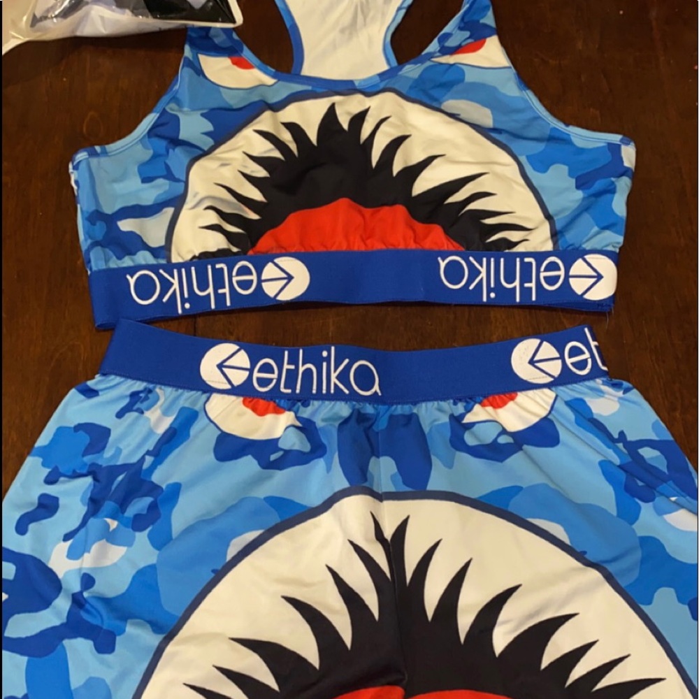 One blue Ethika set